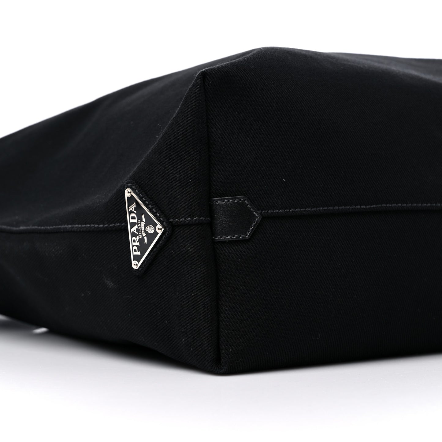 Canvas Embroidered Drill Tote Black