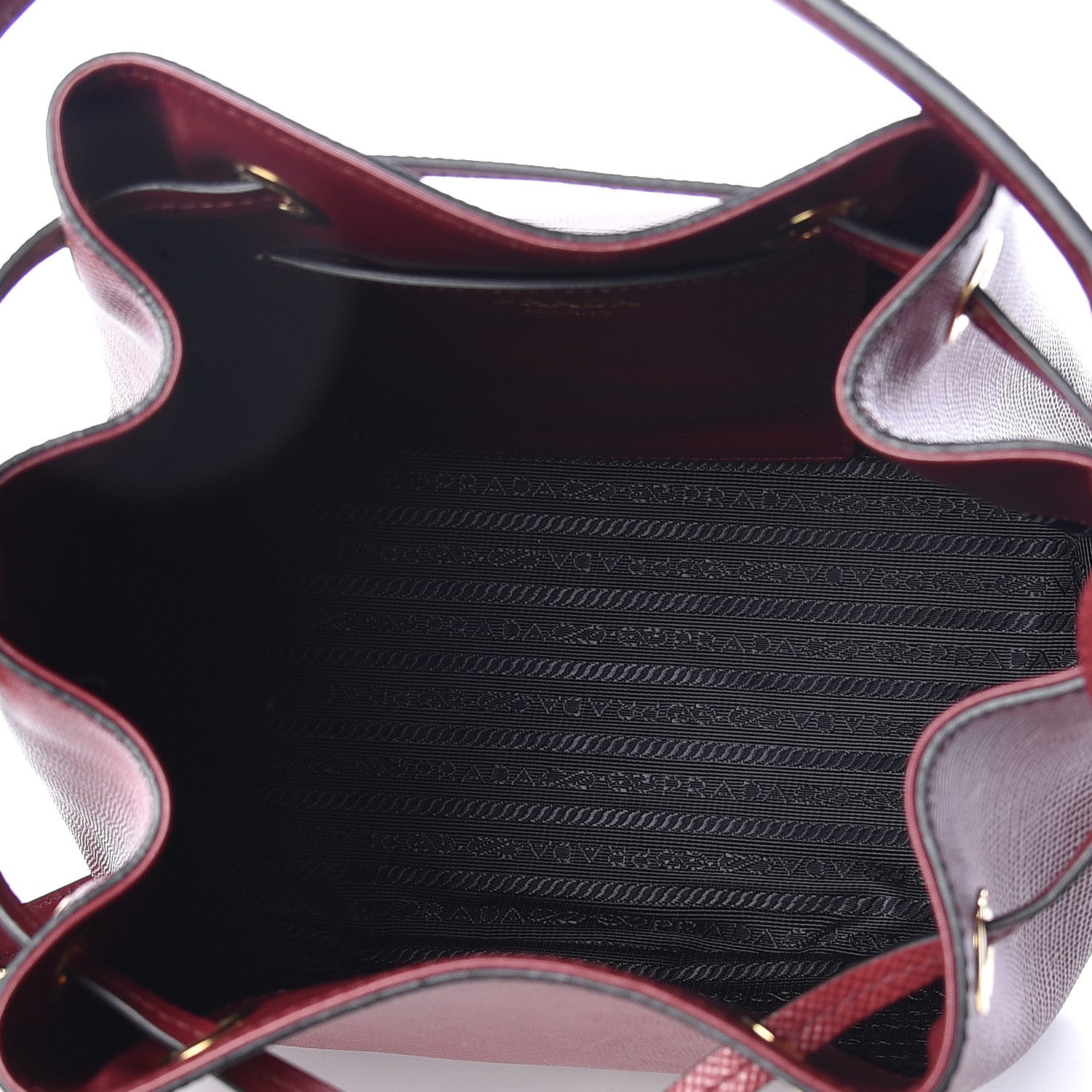Prada Saffiano Cuir Bucket Bag Cerise 7 of 8