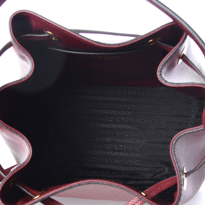 Prada Saffiano Cuir Bucket Bag Cerise 7 of 8