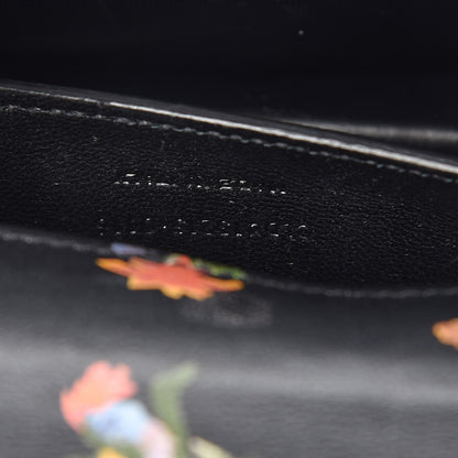 Saint Laurent Calfskin Prairie Flower Printed Small Monogram Clutch Black Multicolor 7 of 13