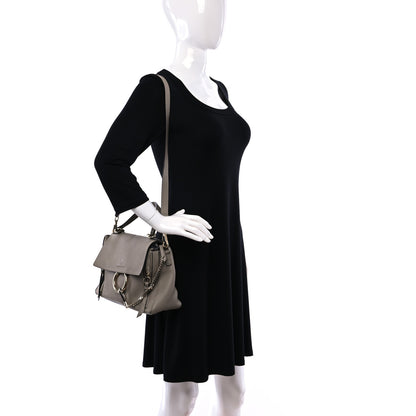 Chloe Calfskin Small Faye Day Shoulder Bag Motty Grey 2 of 7