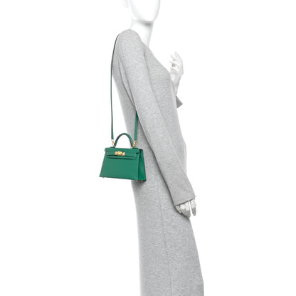 Hermes Epsom Mini Kelly Sellier 20 Vert Vertigo 2 of 10