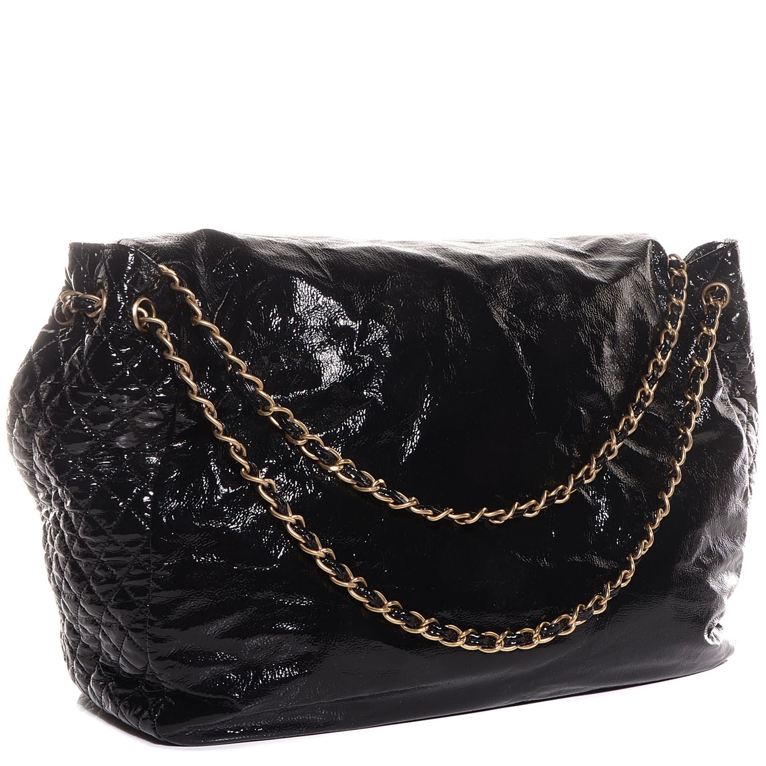 Chanel Vinyl Rock and Chain XL Flap Black 3 of 7