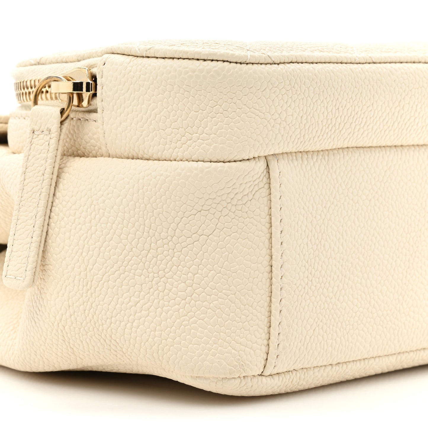 Caviar Quilted Small Business Affinity Messenger Flap White