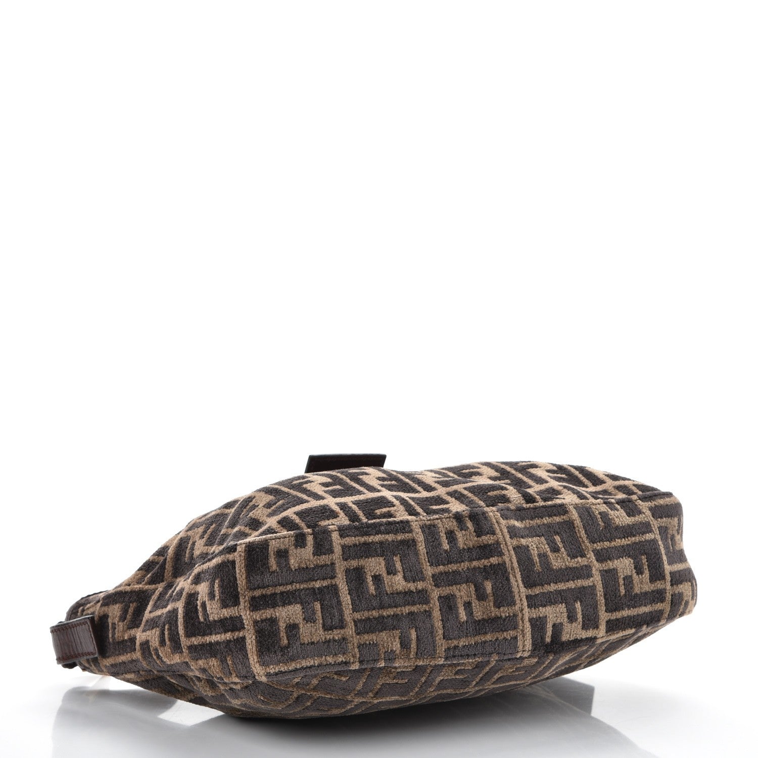 Fendi Velvet Zucca Vitello Forever Hobo Fango Grigio Bruciato 4 of 10