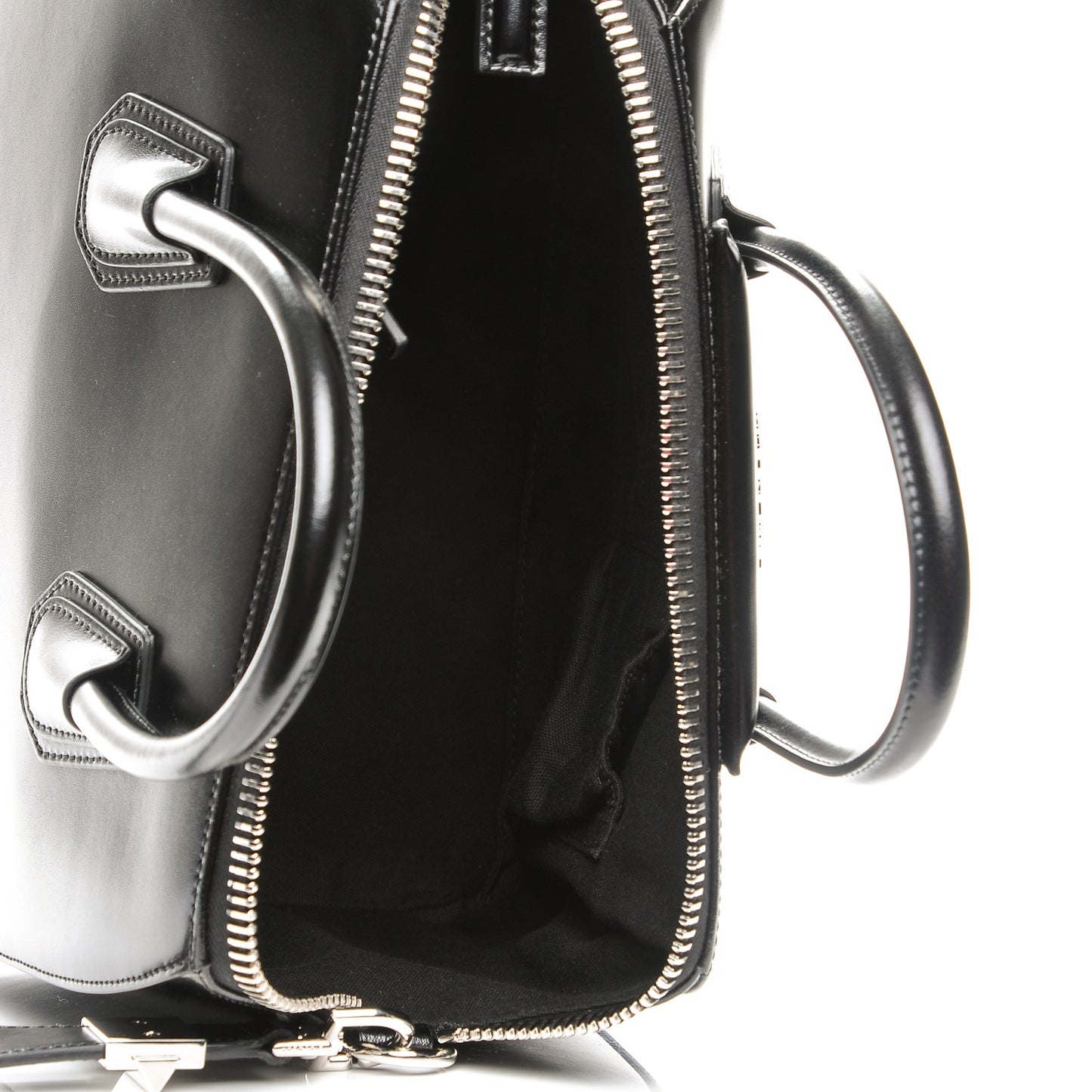 Shiny Lord Calfskin Medium Antigona Black