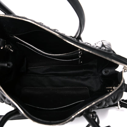 Miu Miu Nappa Matelasse Tote Black 5 of 23