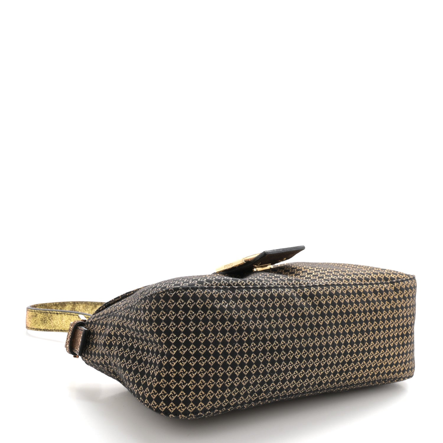 Fendi Micro Zucchino Baguette Black Gold 4 of 12