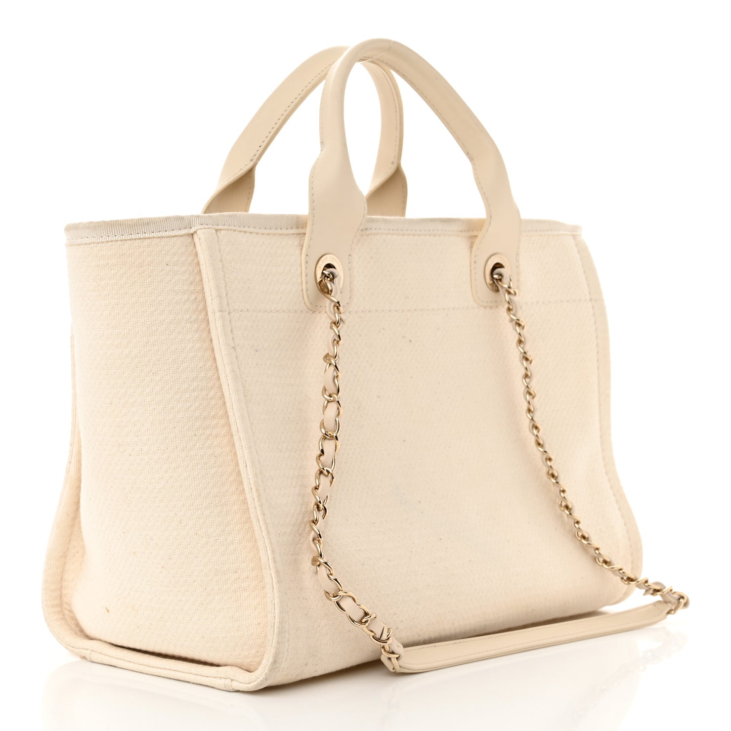 Mixed Fibers Small Deauville Tote White