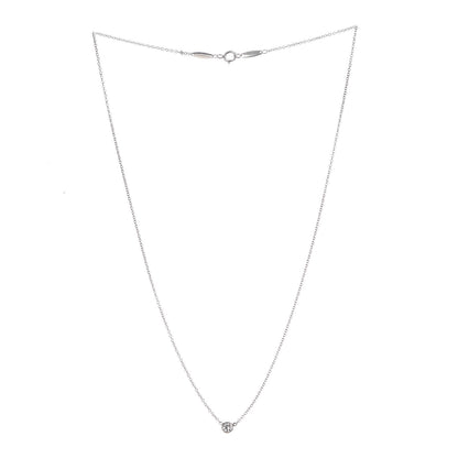 Tiffany Platinum Diamond .12ct Elsa Peretti Diamonds by the Yard Pendant Necklace 3 of 5