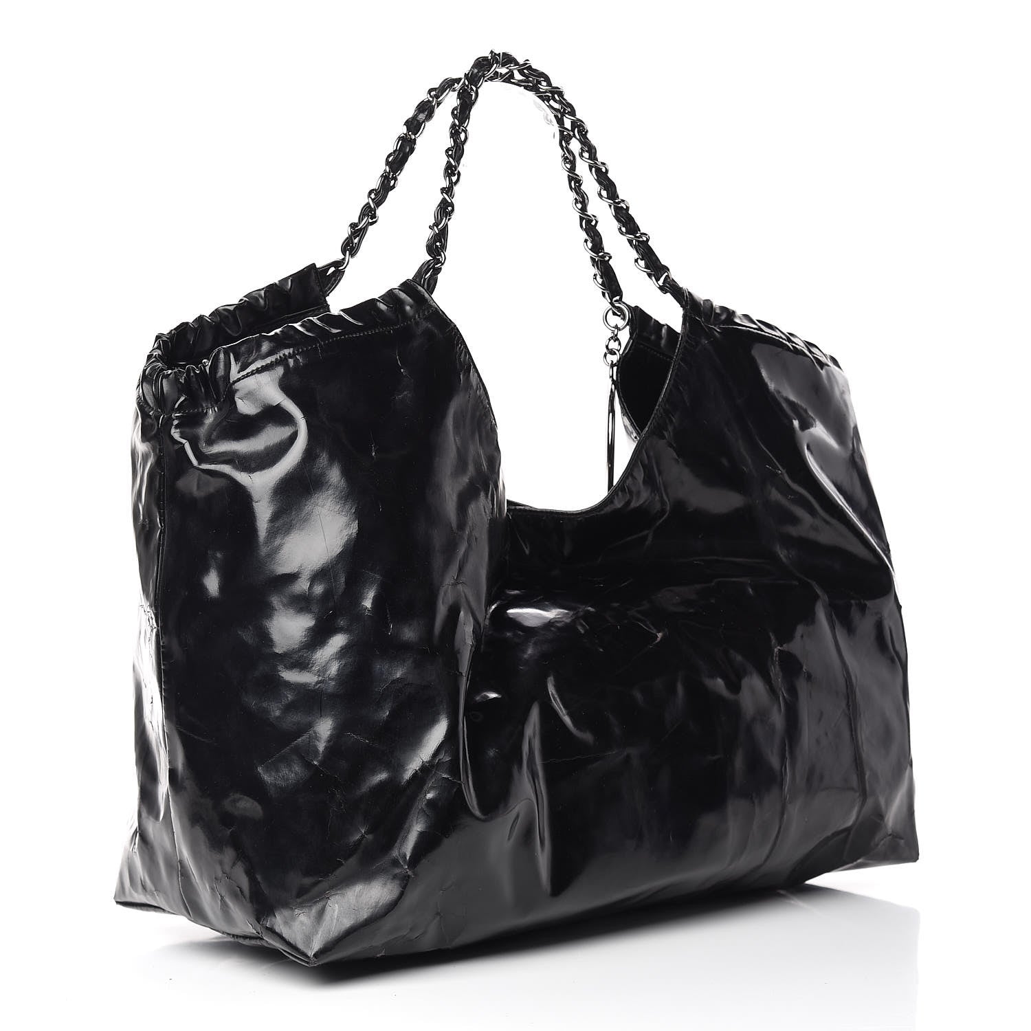 Chanel Vinyl XL Coco Cabas Black 4 of 21