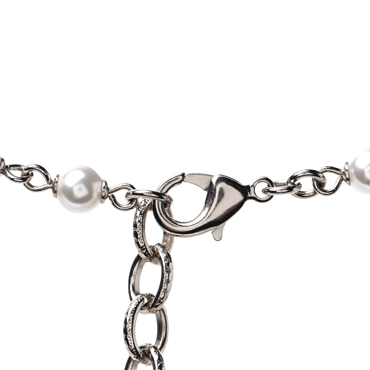 Chanel Strass Crystal Pearl Beaded CC Short Necklace Gold 3 of 4