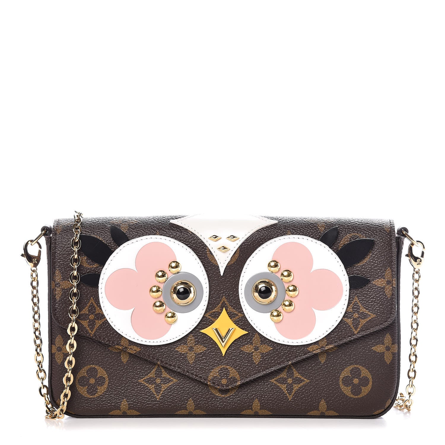 Louis Vuitton Monogram Lovely Birds Pochette Felicie Chain Wallet 1 of 11