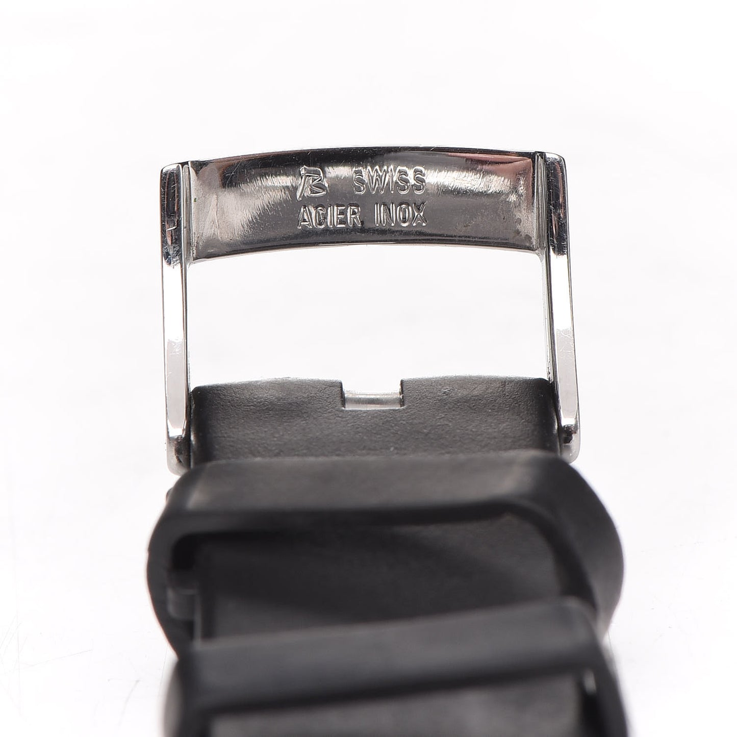Stainless Steel Rubber Diamond 38mm Happy Sport Fish Quartz Watch Black