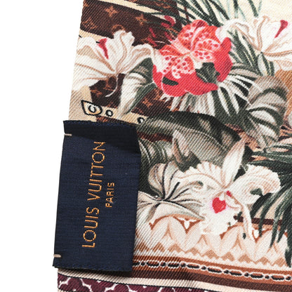 Louis Vuitton Silk Voyage Extraordinaire Bandeau Scarf Beige 3 of 3
