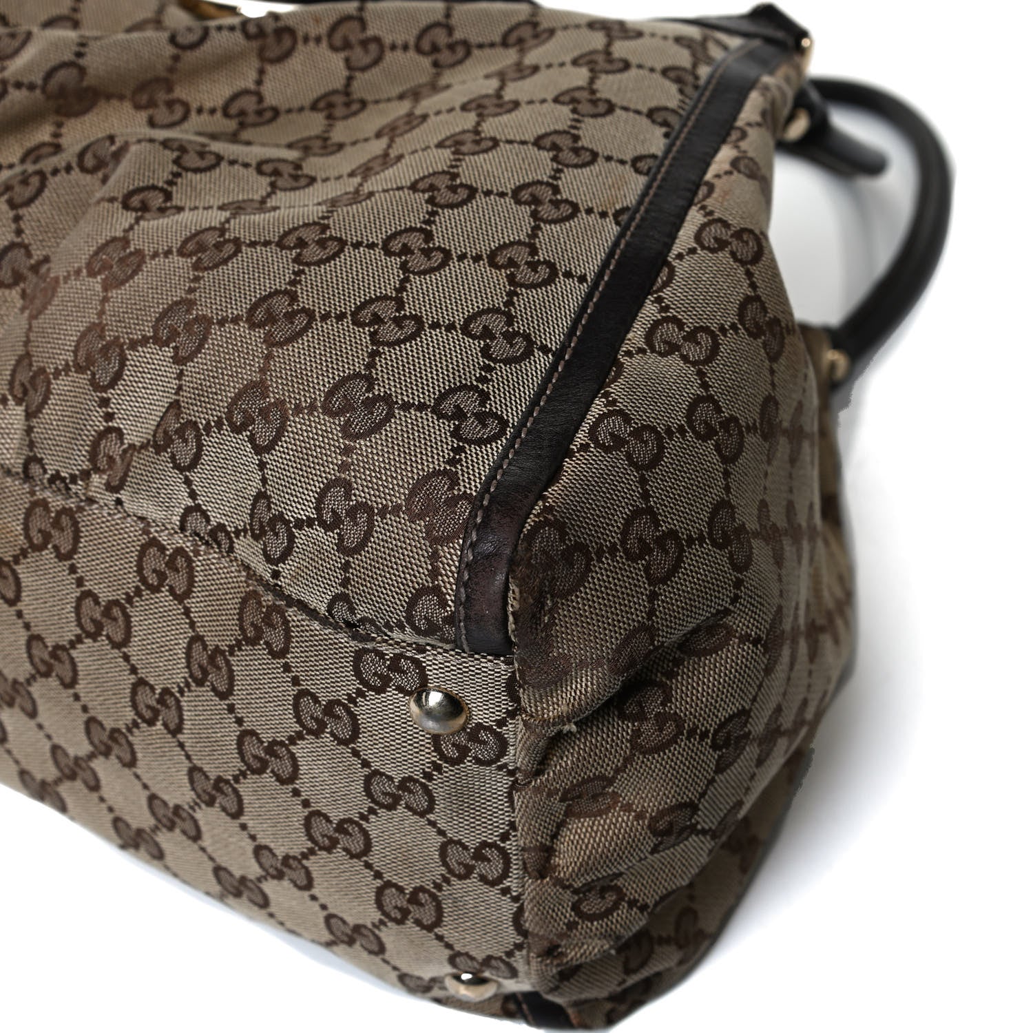 Gucci Monogram Large D Gold Hobo Dark Brown 13 of 21