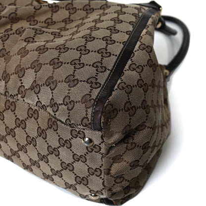 Gucci Monogram Large D Gold Hobo Dark Brown 13 of 21