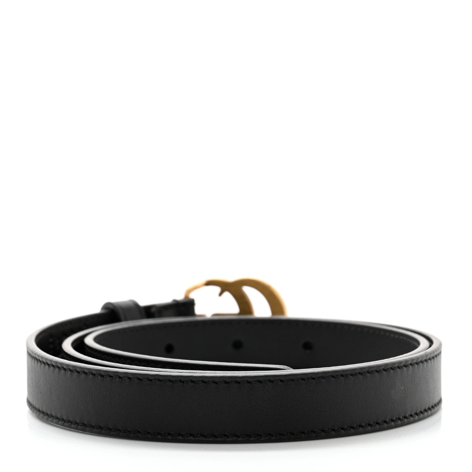 Gucci Calfskin Double G 20mm Belt 80 32 Black 2 of 6