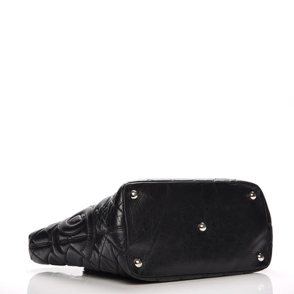 Chanel Aged Calfskin Quilted Large Cotton Club Tote Black 4 of 10