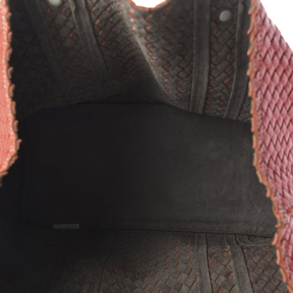 Bottega Veneta Cervo Intrecciato Large Shopping Tote Orange 5 of 9