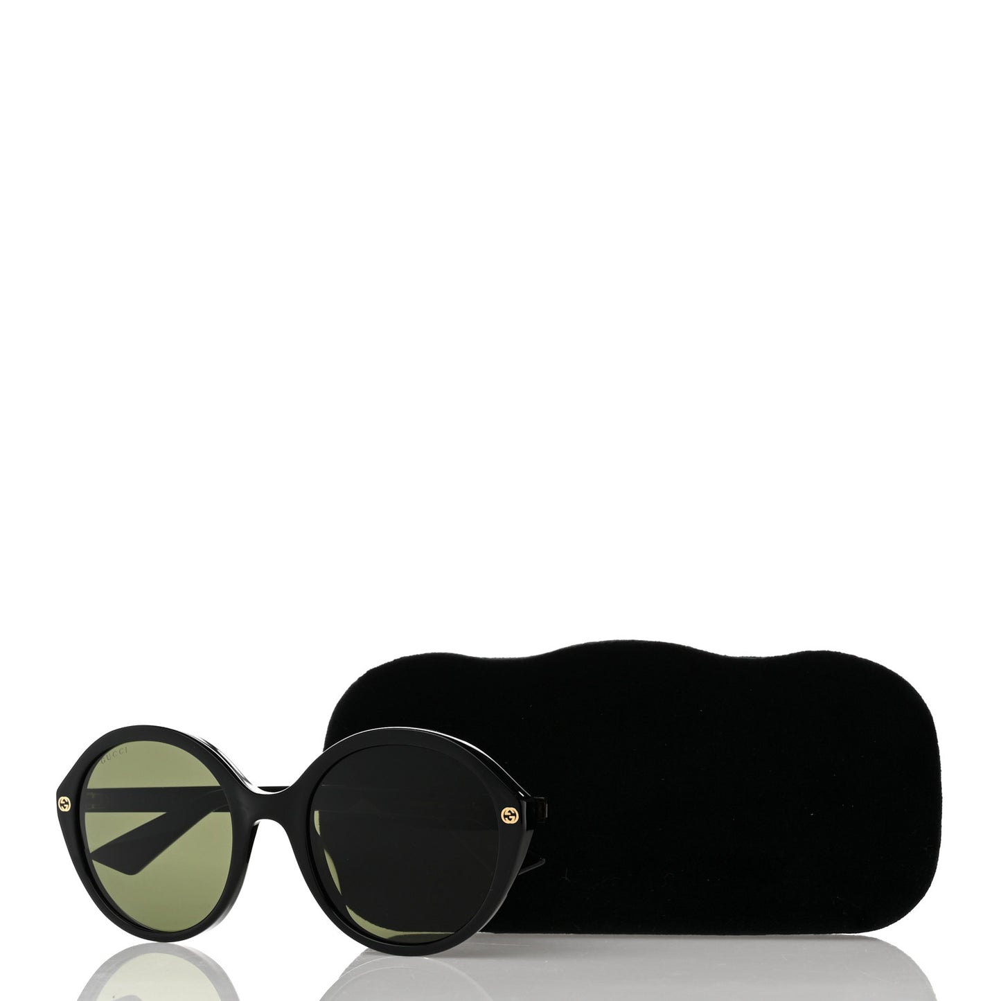 Acetate Round Sunglasses GG0023S Black