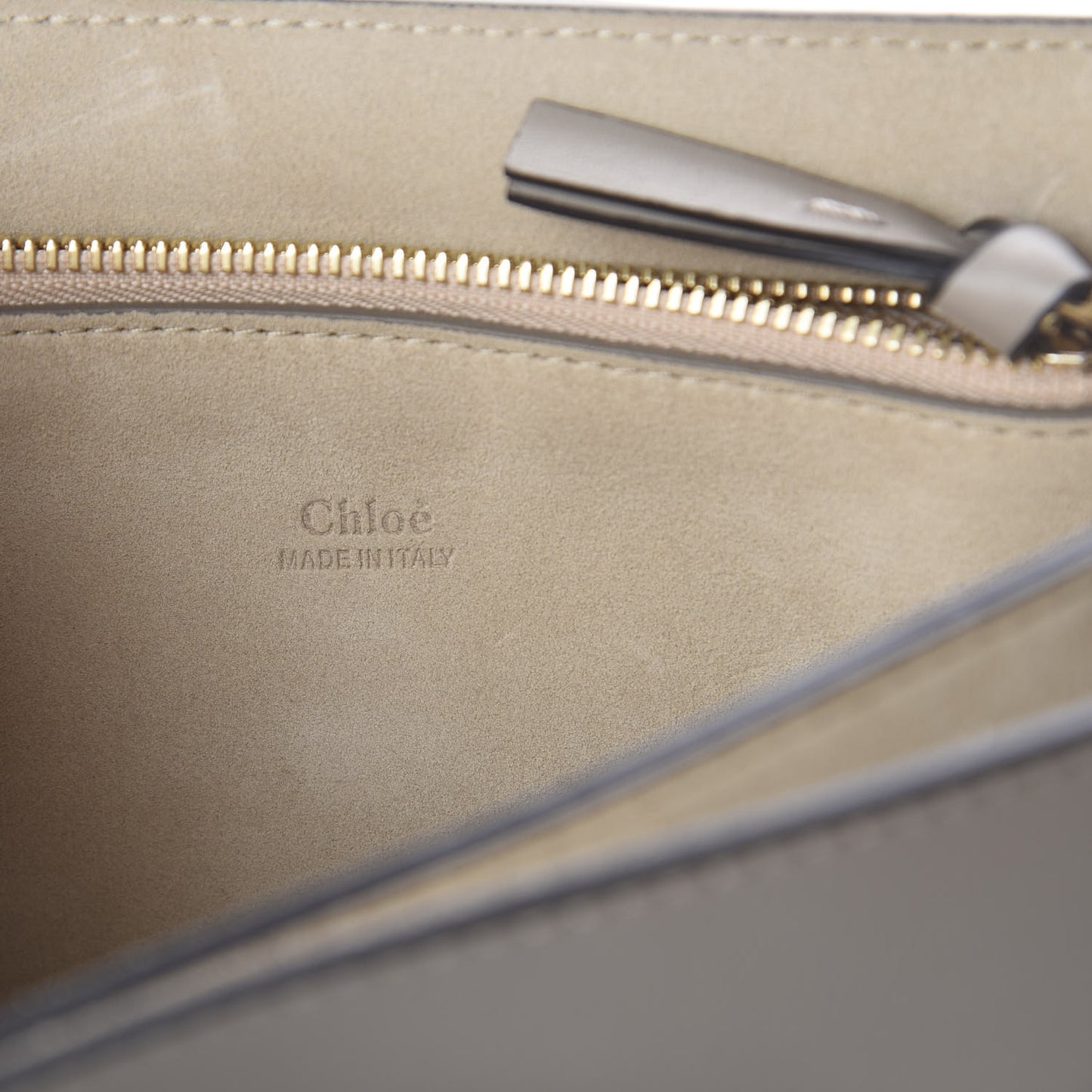 Calfskin Suede Medium Faye Shoulder Bag Motty Grey
