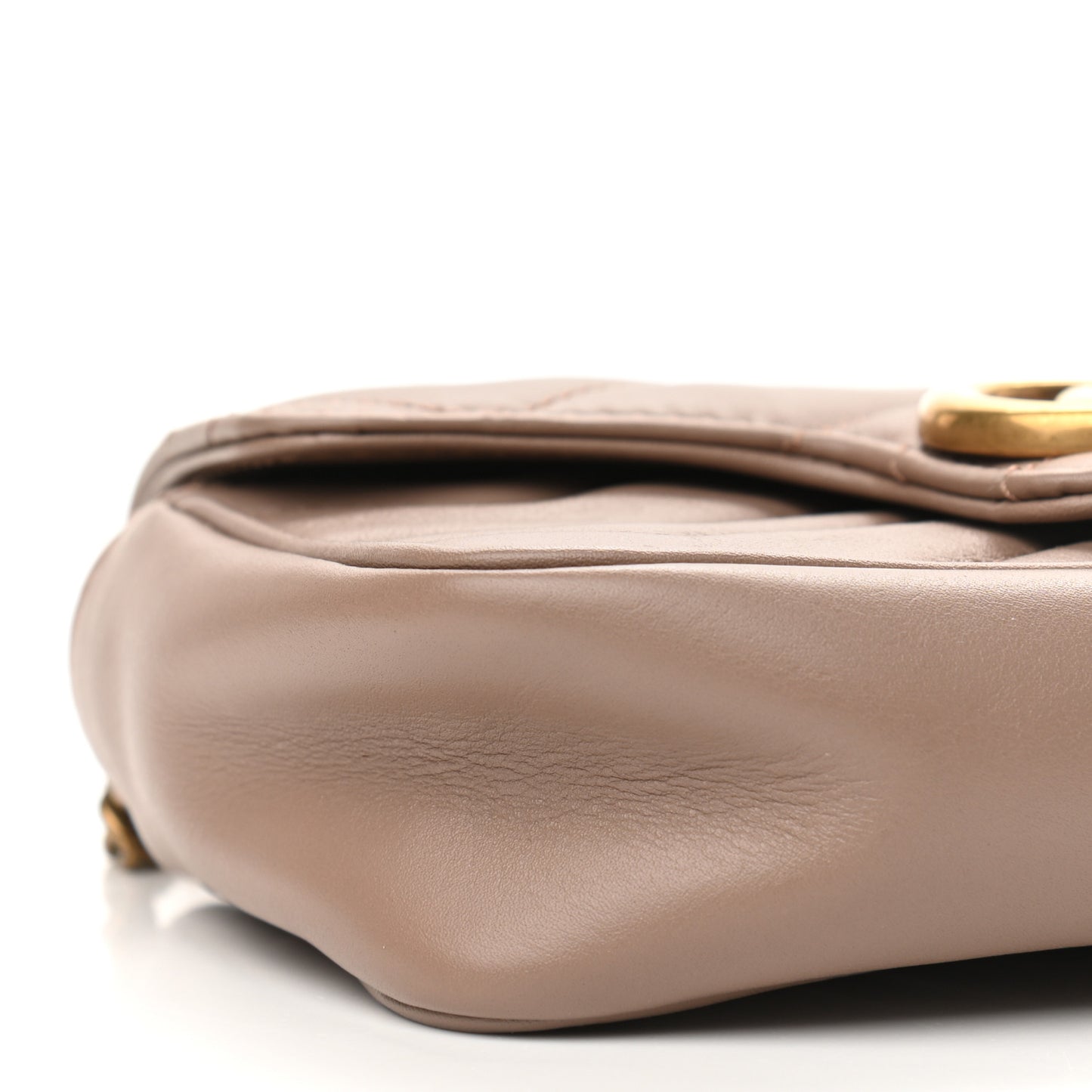 Calfskin Matelasse Super Mini GG Marmont Shoulder Bag Porcelain Rose