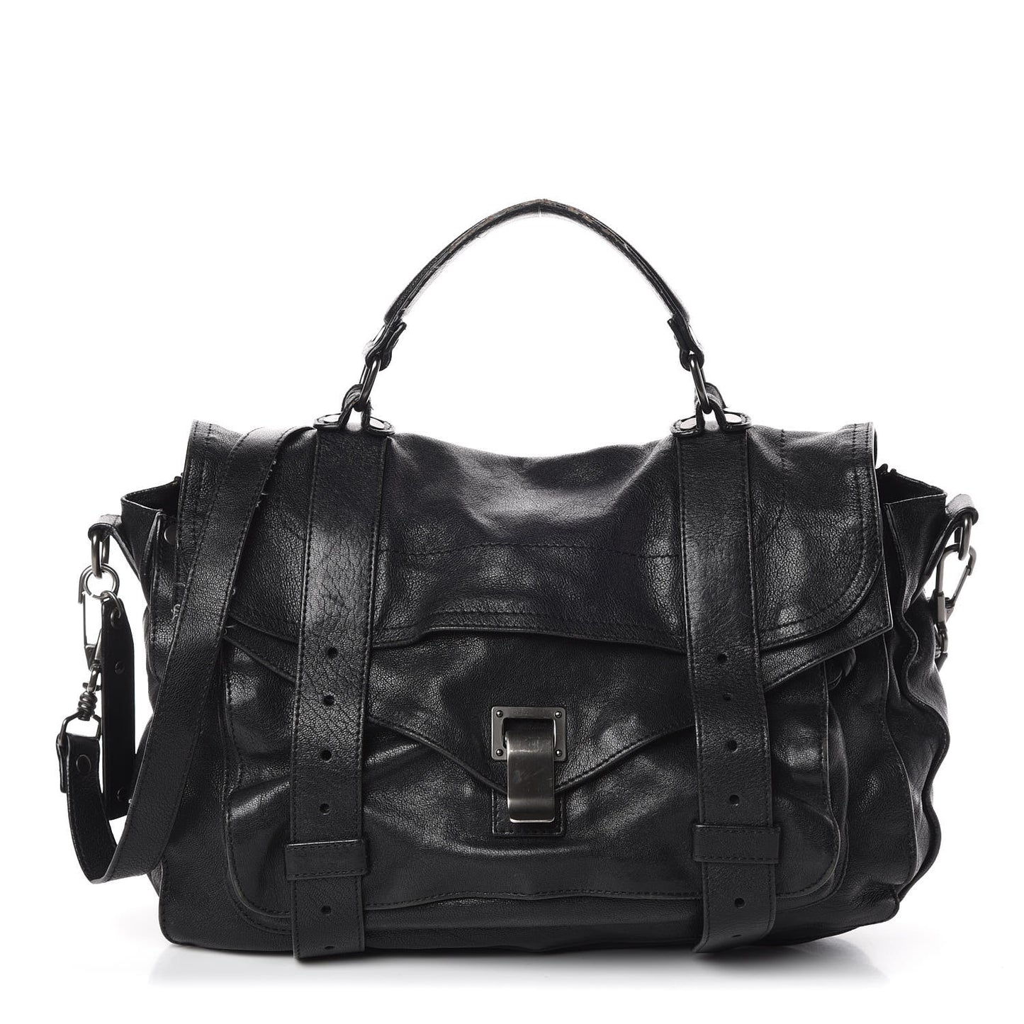 Lambskin Medium PS1 Satchel Black