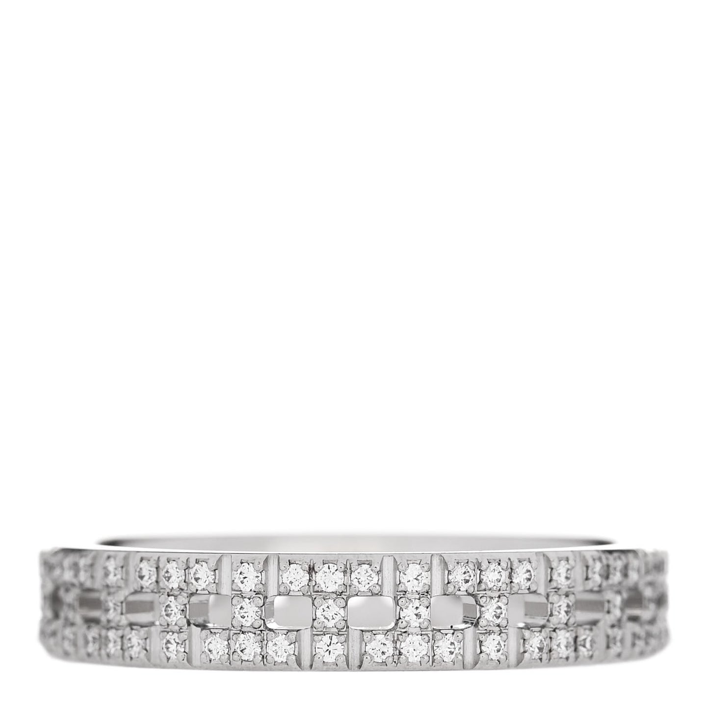 18K White Gold Diamond T True Narrow Band Ring 54 7