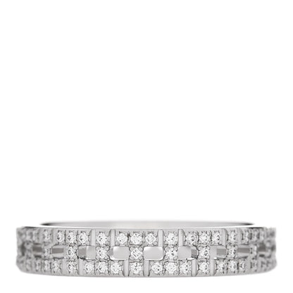 Tiffany 18K White Gold Diamond T True Narrow Band Ring 54 7 3 of 5