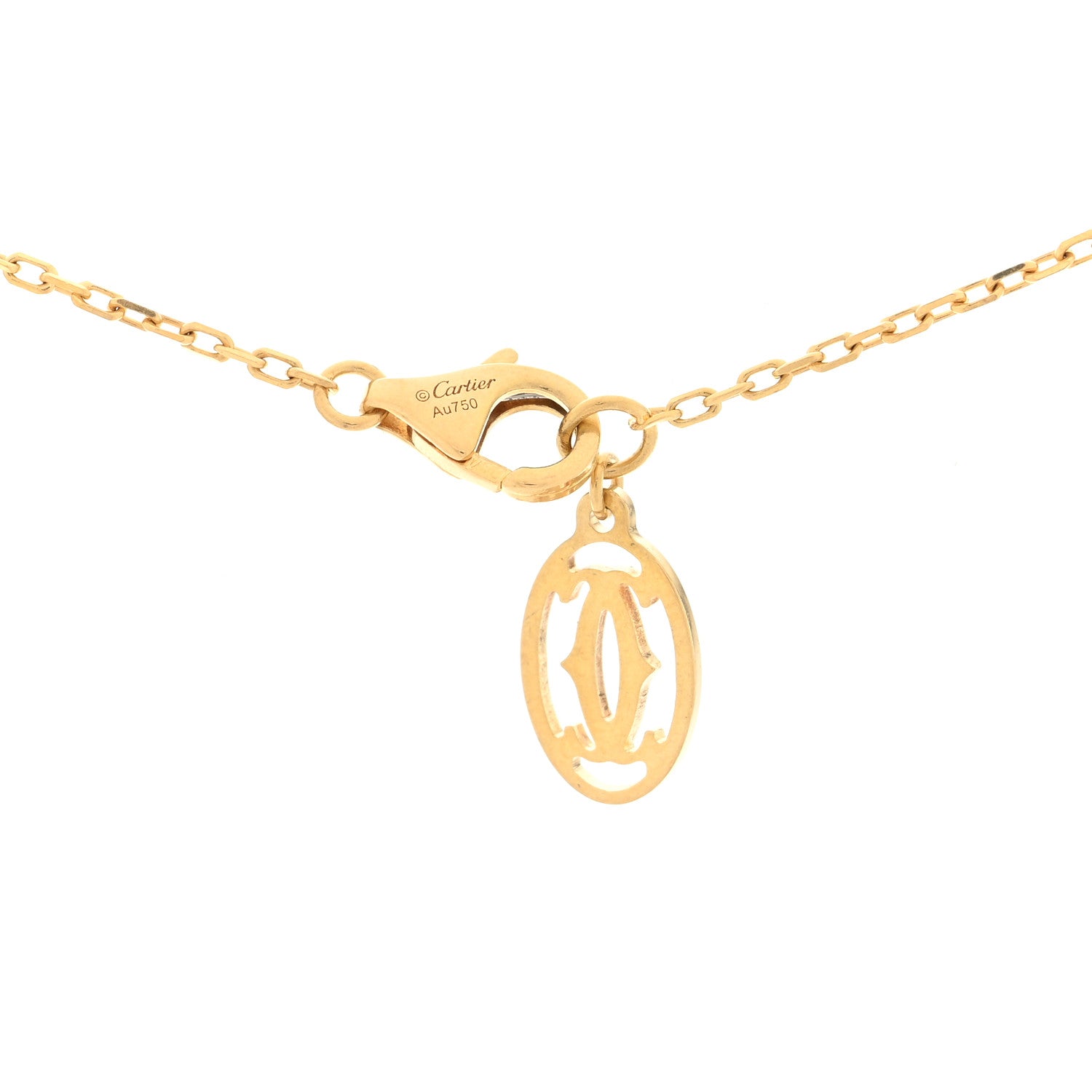 Cartier 18K Yellow Gold Diamond SM D'Amour Pendant Necklace 7 of 7