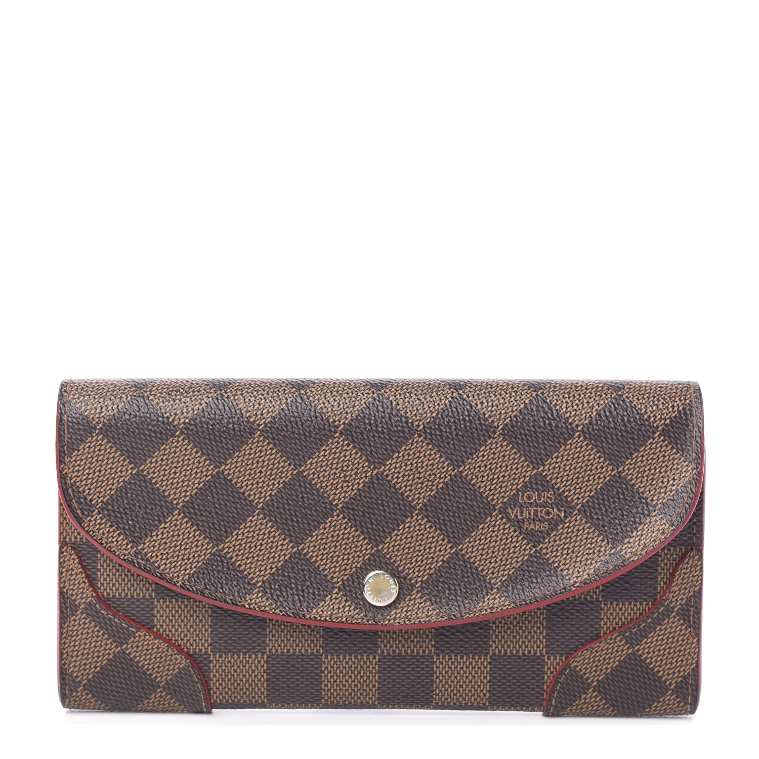 Louis Vuitton Damier Ebene Caissa Wallet Cherry 1 of 6