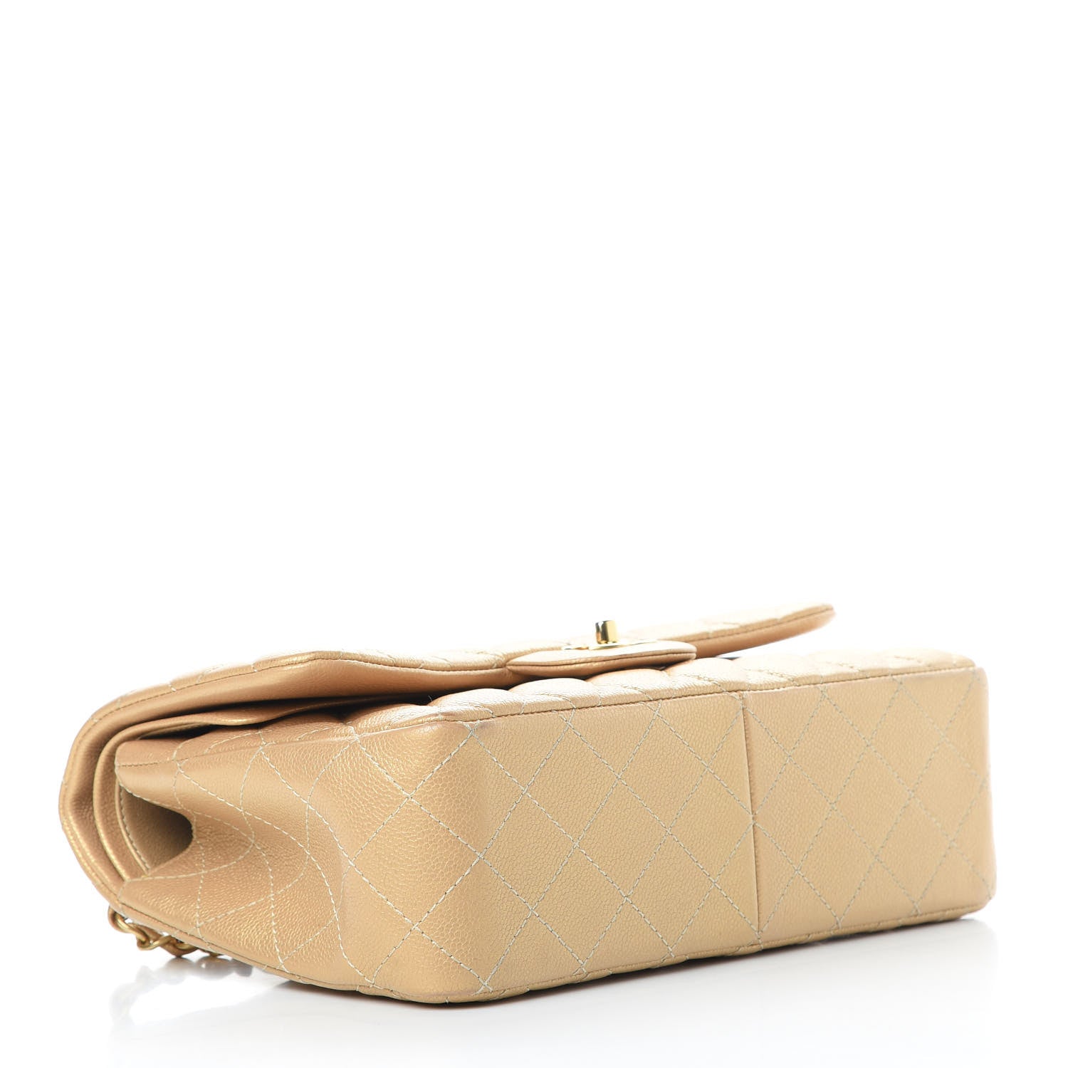 Chanel Pearly Caviar Quilted Jumbo Double Flap Gold 4 of 18