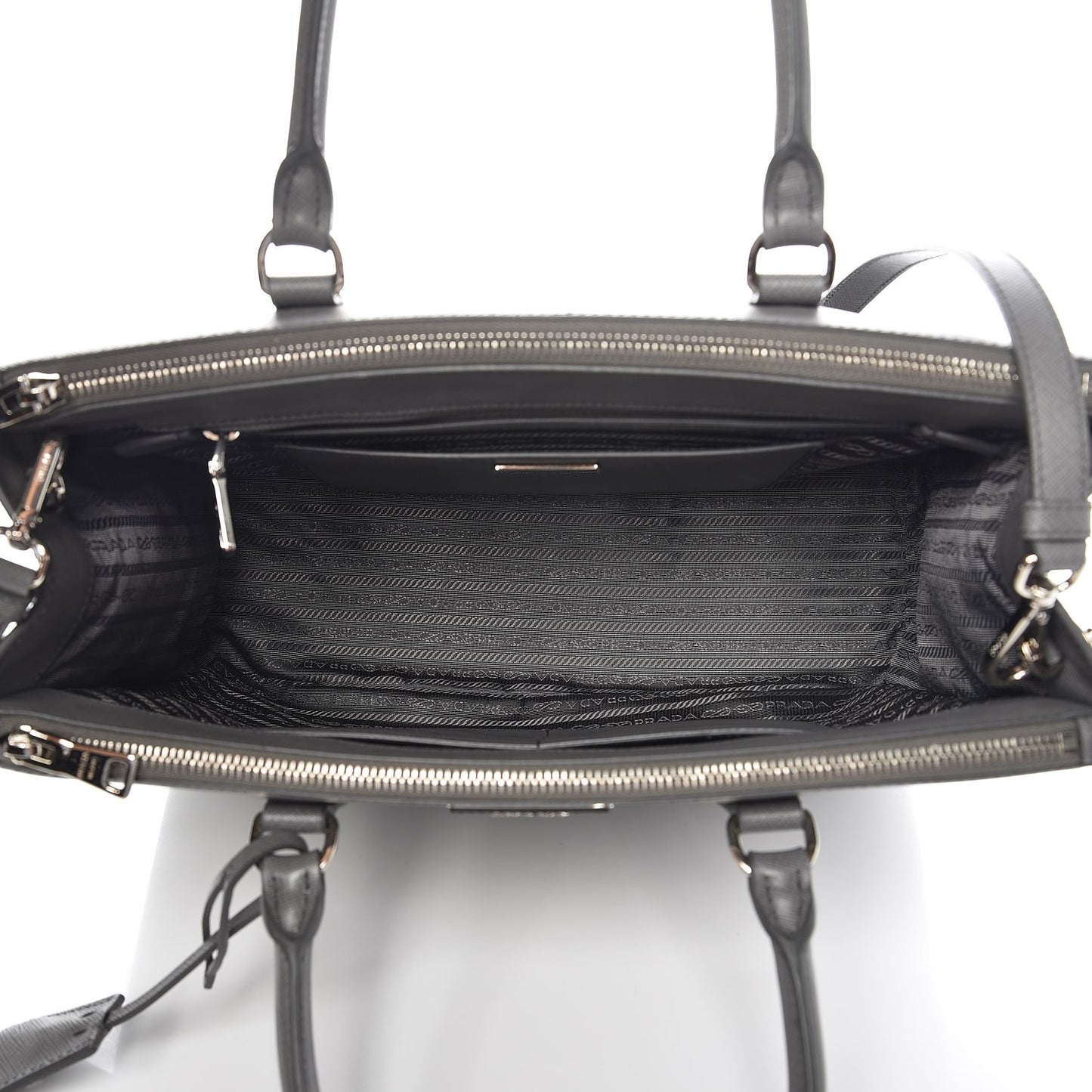 Saffiano Medium Galleria Double Zip Tote Marmo