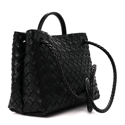 Bottega Veneta Nappa Intrecciato Small Andiamo Shoulder Bag Black 3 of 10