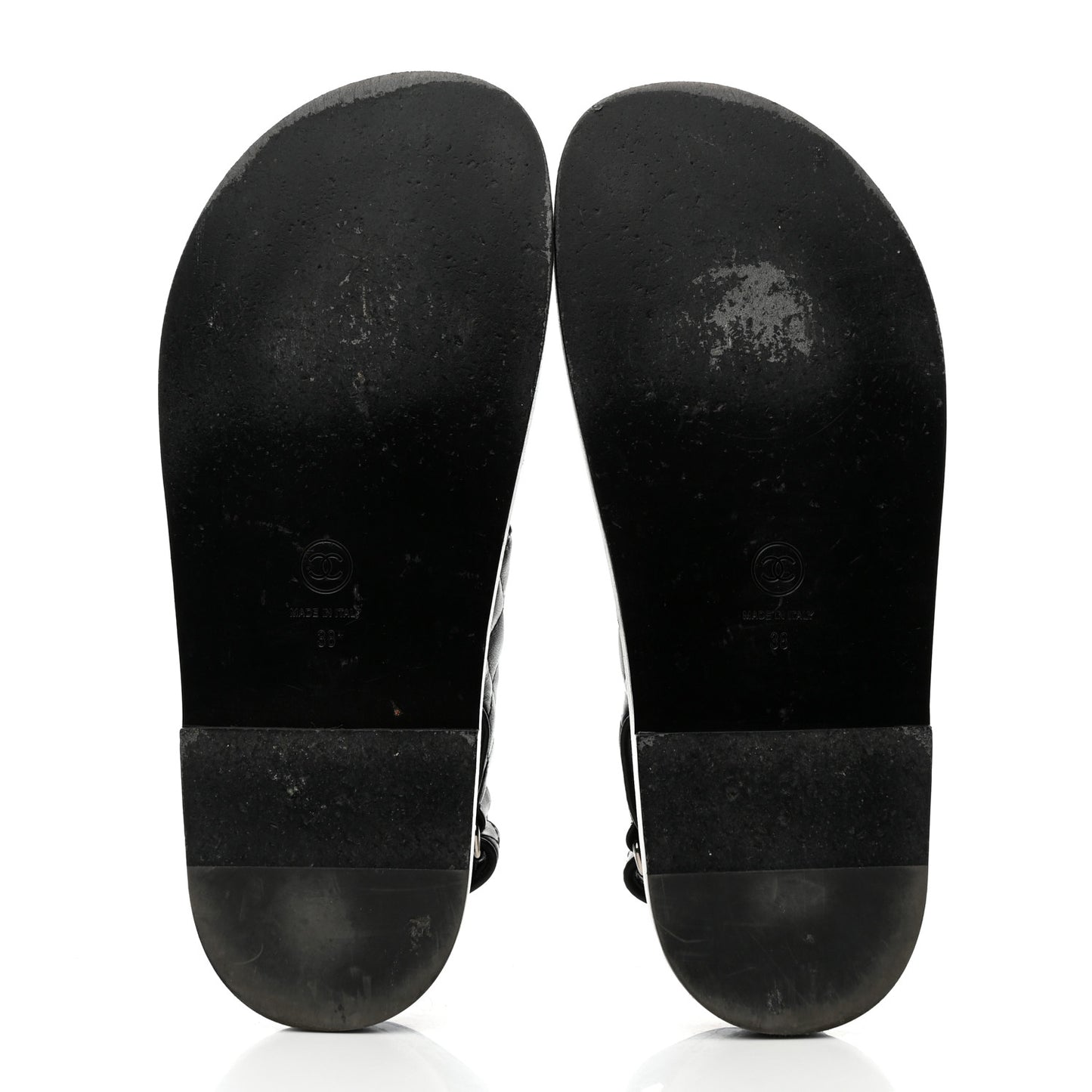 Lambskin Velcro Dad Sandals 38 Black