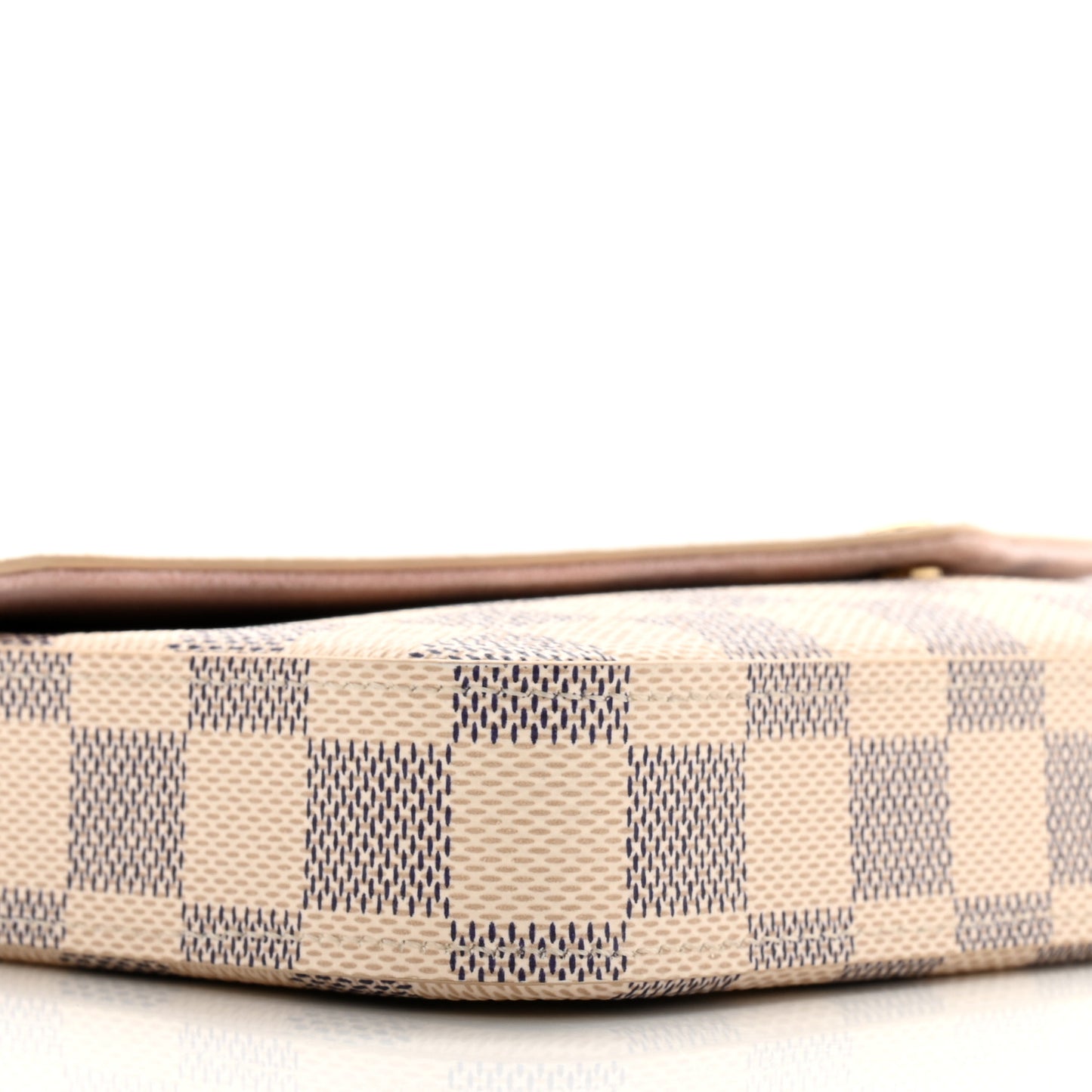 Damier Azur Pochette Felicie Chain Wallet Rose Ballerine