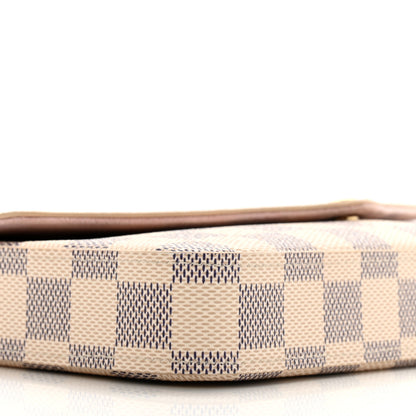 Louis Vuitton Damier Azur Pochette Felicie Chain Wallet Rose Ballerine 8 of 10