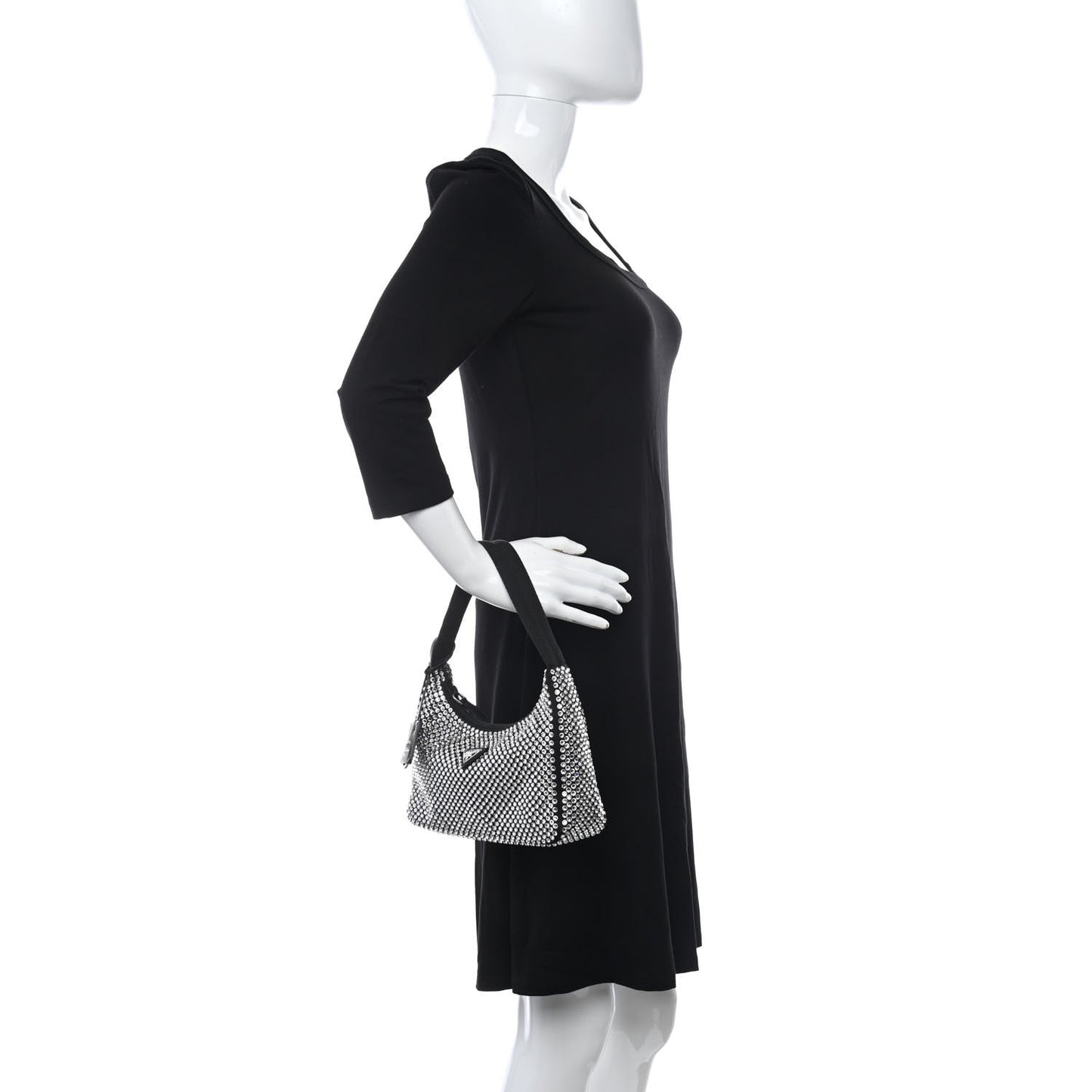 Satin Crystal Mini Re-Edition 2000 Bag Cristal