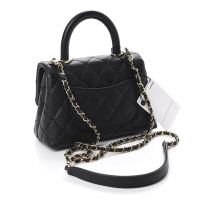 Chanel Caviar Quilted Extra Mini Coco Handle Flap Black 3 of 10