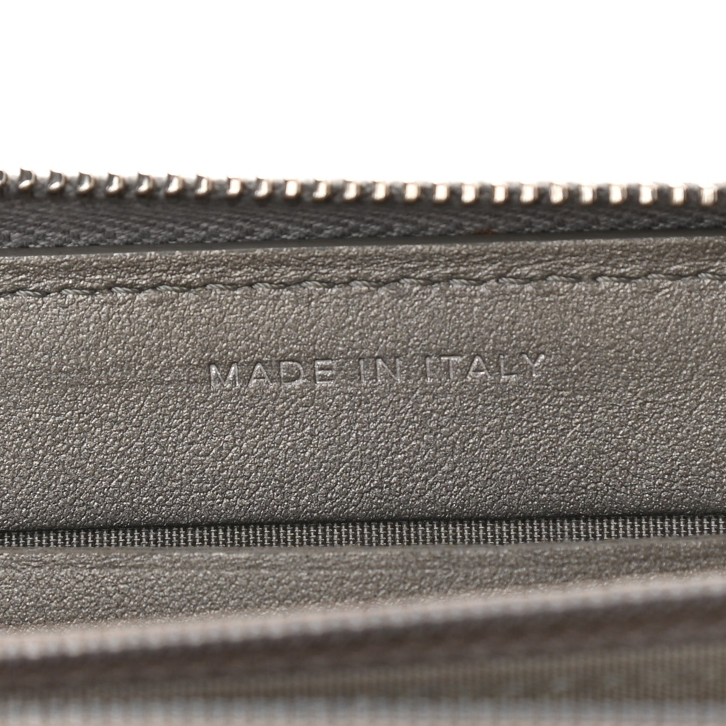 Metallic Caviar Quilted Medium Maxi CC Zip Around Wallet Grey