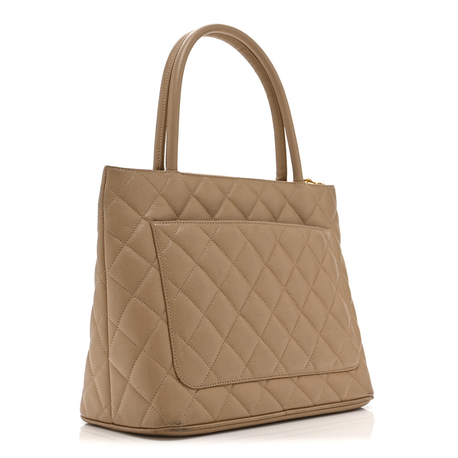 Chanel Caviar Quilted Medallion Tote Beige 3 of 15