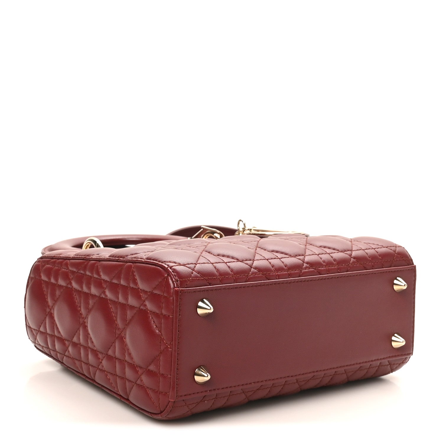 Christian Dior Lambskin Cannage Small My ABCDior Lady Bordeaux 4 of 10