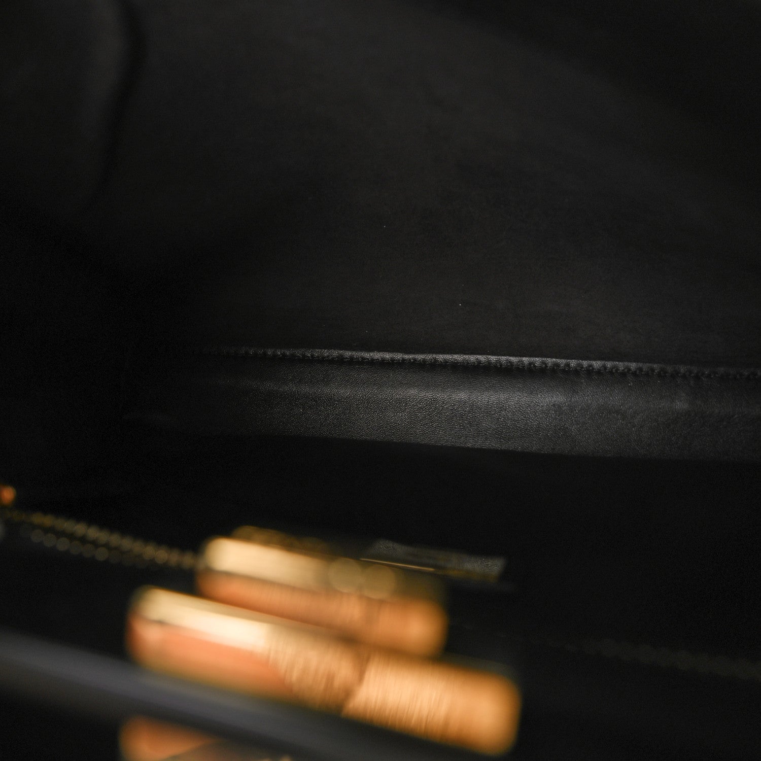 Fendi Vitello Seta Shiny Nappa Medium Peekaboo Iconic Satchel Black 5 of 8