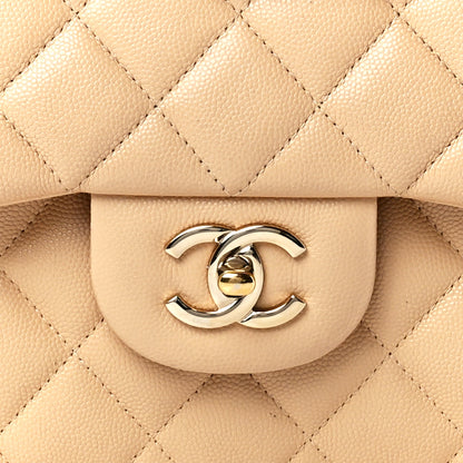 Chanel Caviar Quilted Jumbo Double Flap Beige 10 of 13
