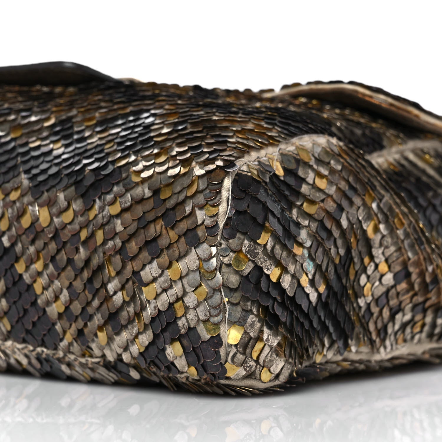 Jimmy Choo Silk Metallic Sequin Watersnake Carolina Chain Shoulder Bag Multicolor 5 of 8