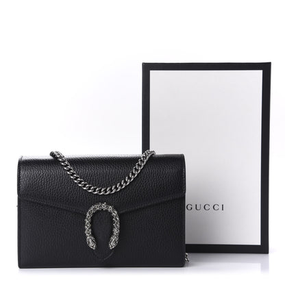 Gucci Calfskin Mini Dionysus Chain Wallet Black 11 of 11