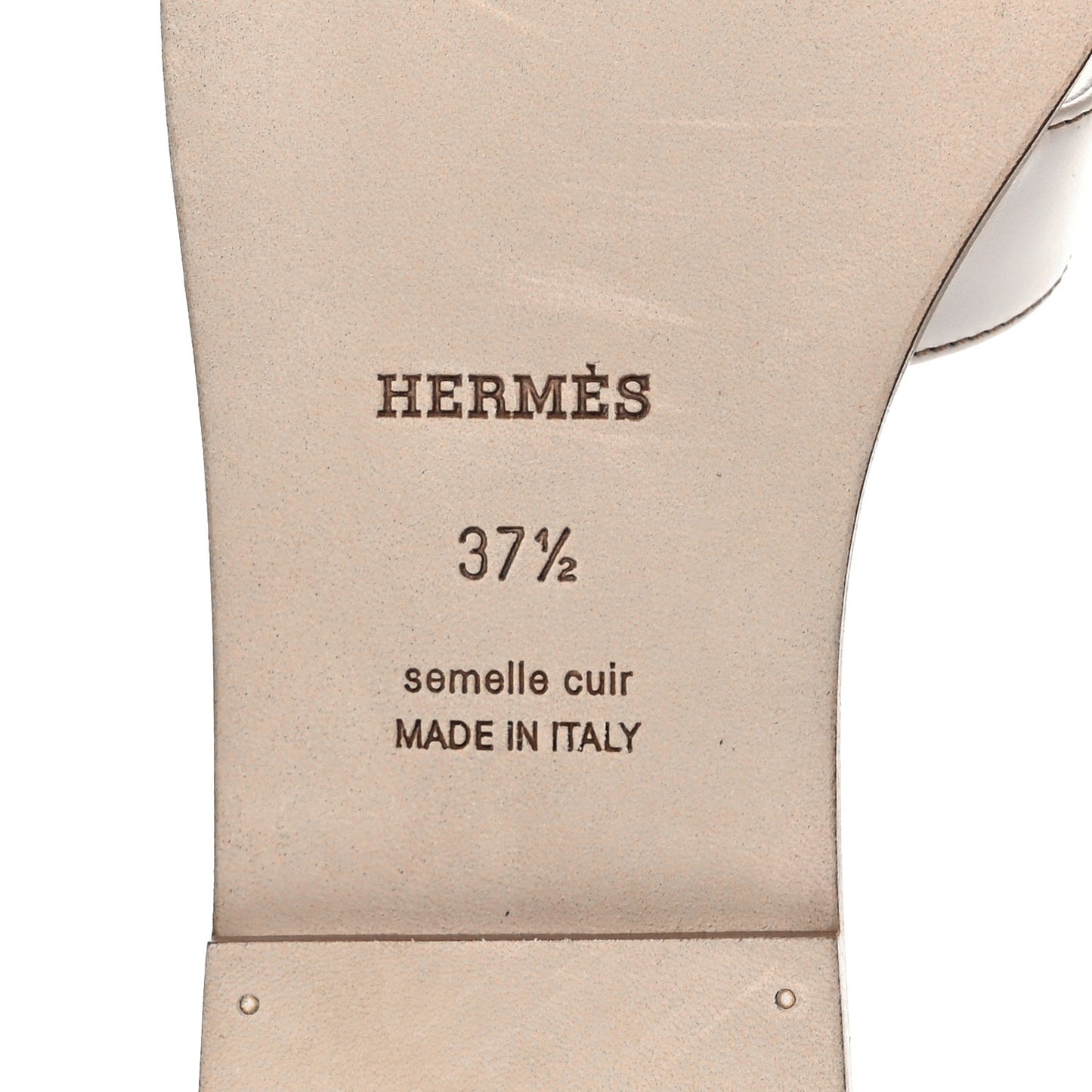 Box Calfskin Oran Sandals 37.5 White