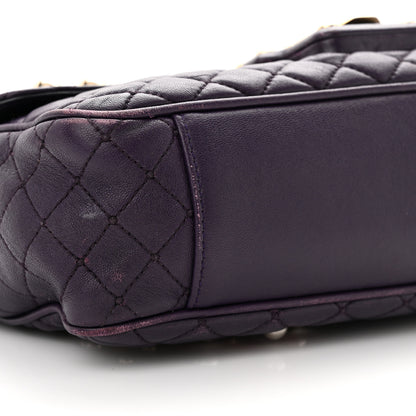 Dolce & Gabbana Lambskin Watersnake Embellished Lucia Shoulder Bag Purple 8 of 19