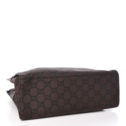 Gucci Monogram Bamboo Top Handle Tote Dark Brown 4 of 12